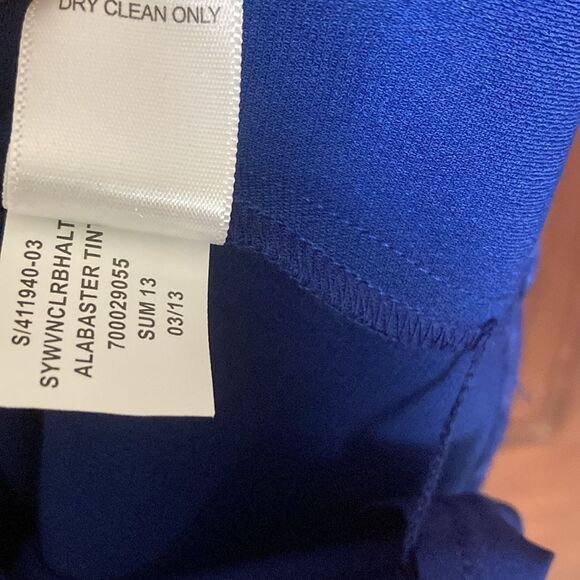 Banana Republic NWT Cream White Navy Blue Color Block Shift Dress Sz 14 - Picture 8 of 8